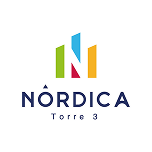 Logo Nórdica Torre 3 Logotipo de Nórdica Torre 3, proyecto residencial con ícono de edificio en colores azul, verde y naranja.